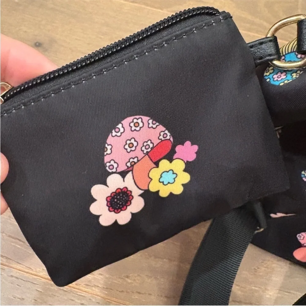 Floral and Mushroom Print Backpack with wallet. New